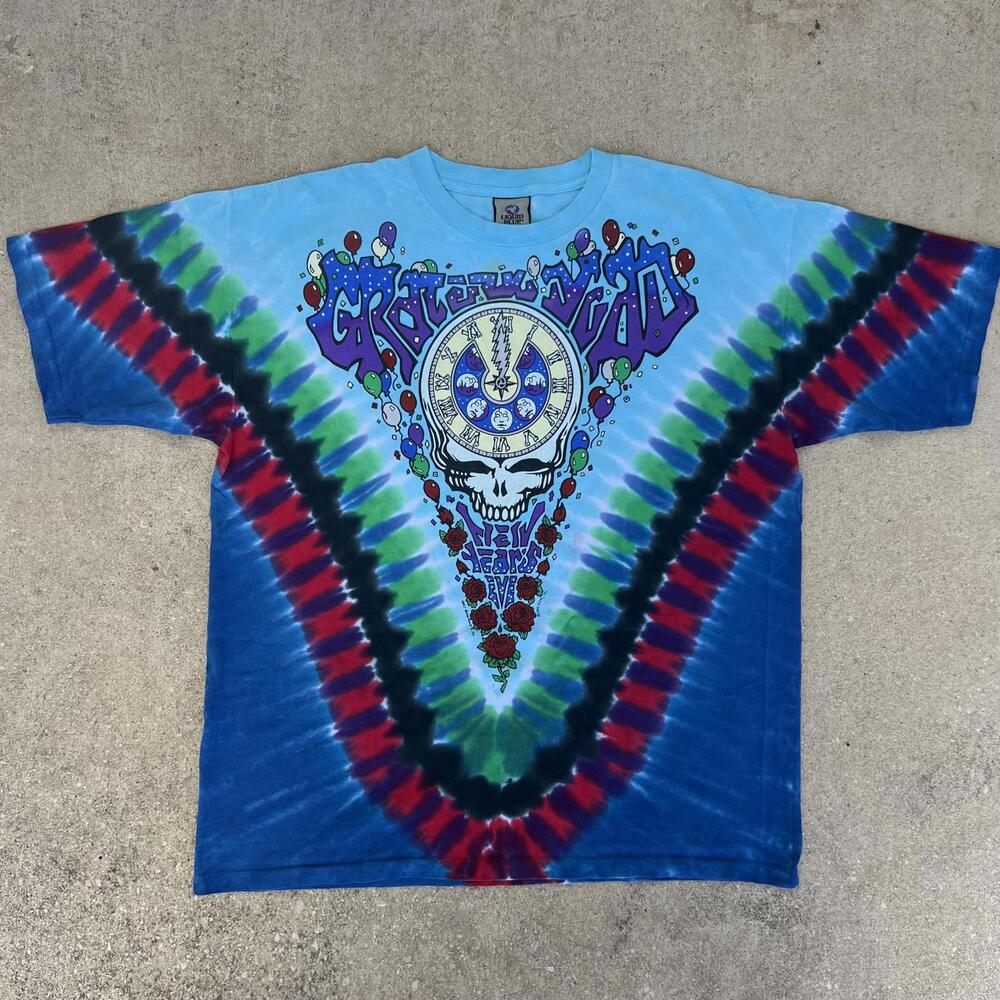 Vtg XXL Grateful Dead Liquid Blue‎ New Years 90-91 Capricornus Midnight Hour